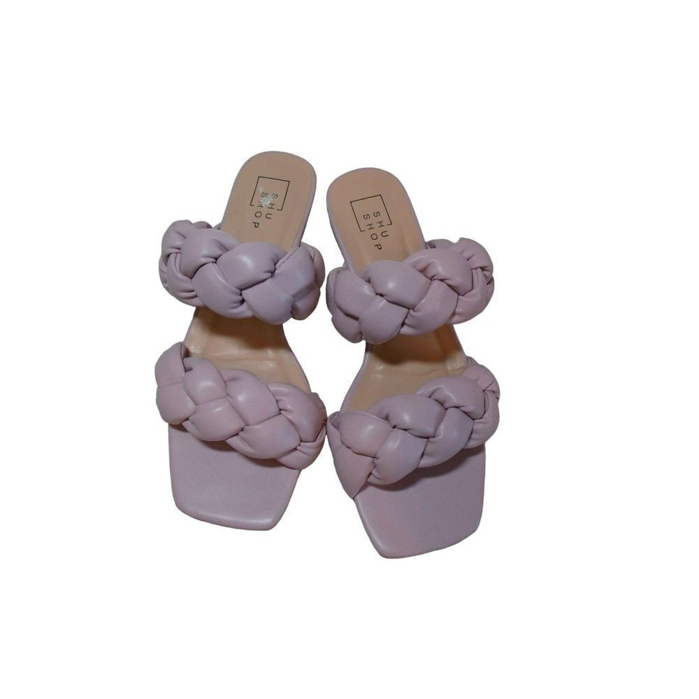 Shu Shop Braided Slide Slip on Sandal Blush Pink SZ 9